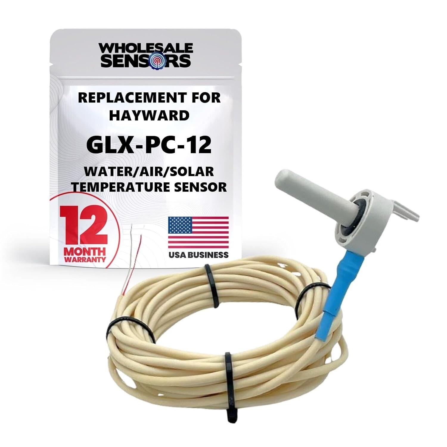 Replacement for Hayward GLX-PC-12 Water/Air/Solar Temperature Sensor
