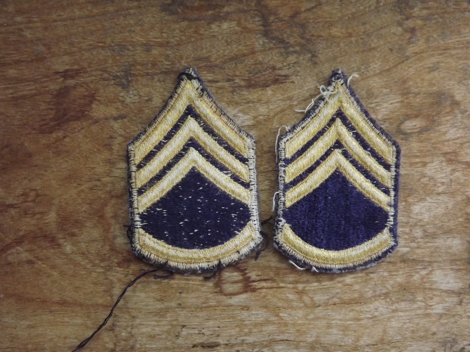Pair, 1948-Pattern Army Sergeant Non-Combat Chevrons - INV# C1849