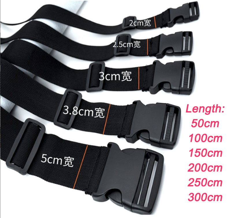 Compression Strap with Quick Release Buckle 25 30 38 50mm Wide, Length 50-300cm
