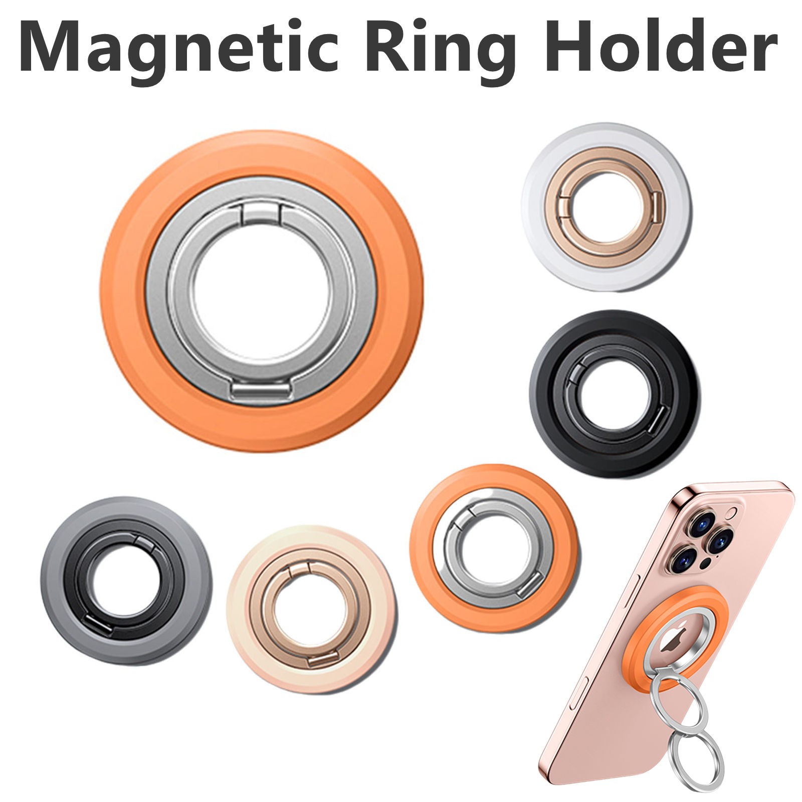Magnetic Phone Ring Holder Magnet Grip Finger Ring Holder For iPhone 17 16 15 11