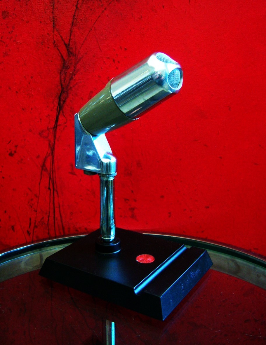 Vintage 1960's Electro Voice 641 dynamic microphone Lo Z w Atlas DS-2 stand 638