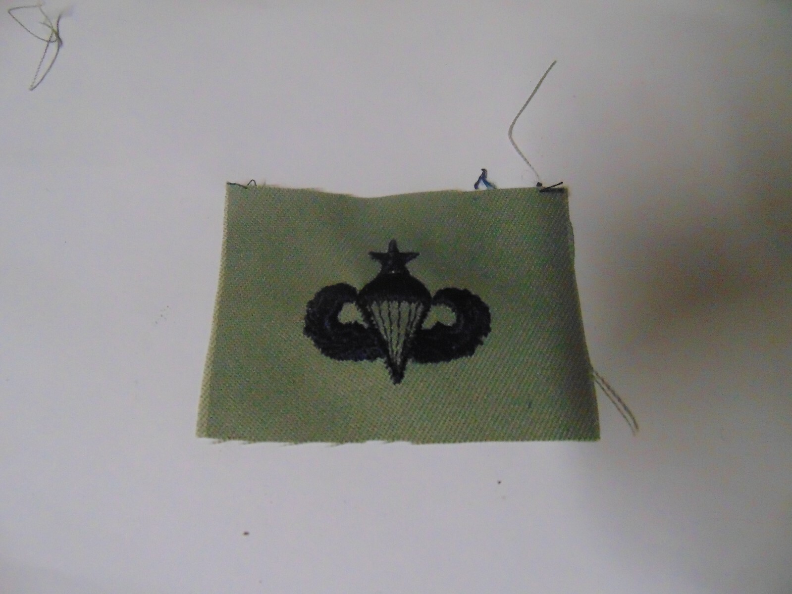 MILITARY PATCH US AIR FORCE CLOTH SEW ON ABU GRAY SENIOR PARACHUTIST