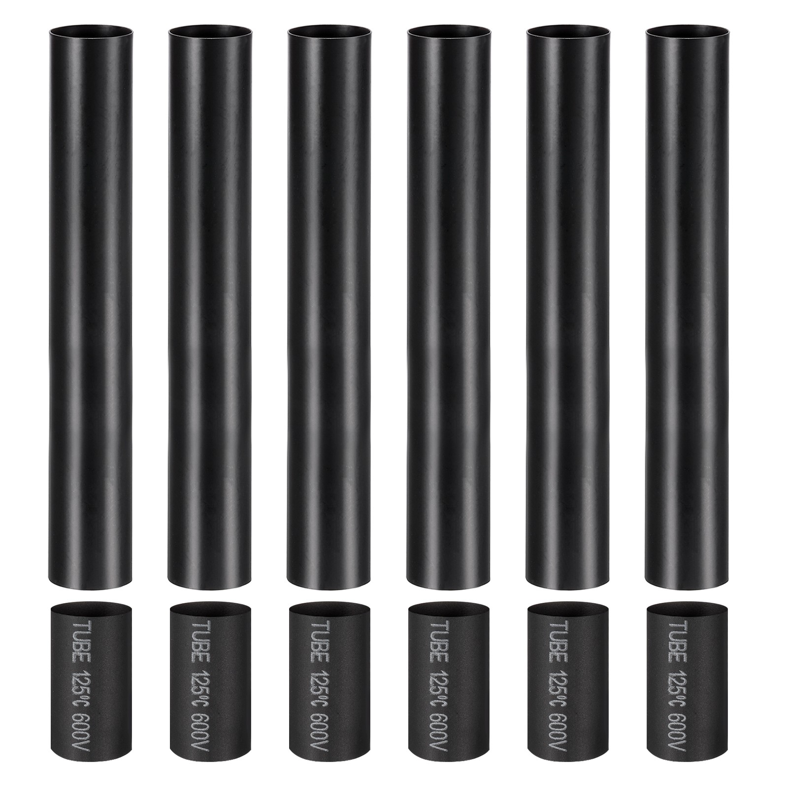 6Pcs 6" Tall E12 Candle Covers Sleeves with Insulation Tube Black]