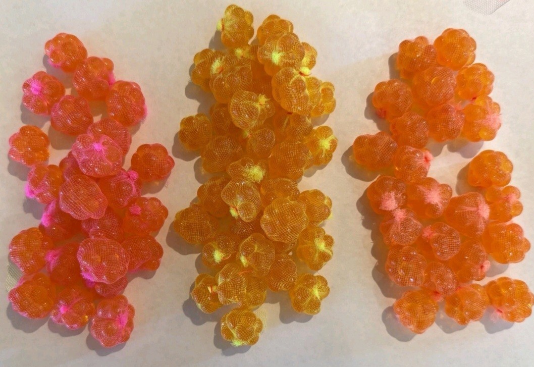 Large Salmon Egg Spawn Sac. Cured Salmon Eggs 12 Egg Large Bag. 2025 Harvest