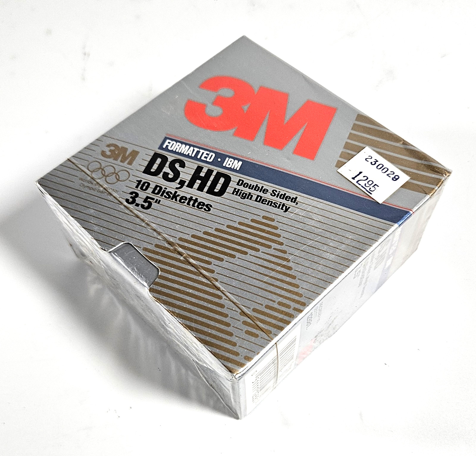 Vintage 3M 3.5" DS/HD Floppy Disks (10) Factory Sealed IBM Formatted Retro Media
