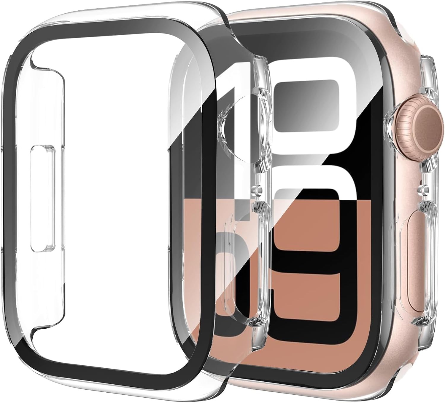 2 Pack Case for Apple Watch Series 11/10 46mm with Tempered Glass Protector