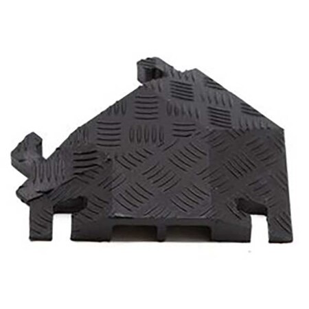FASTLANE FL45LT2X1.75-B Cable Protector 45 Deg Left Turn, 1-1/2 in H, 12 in L,