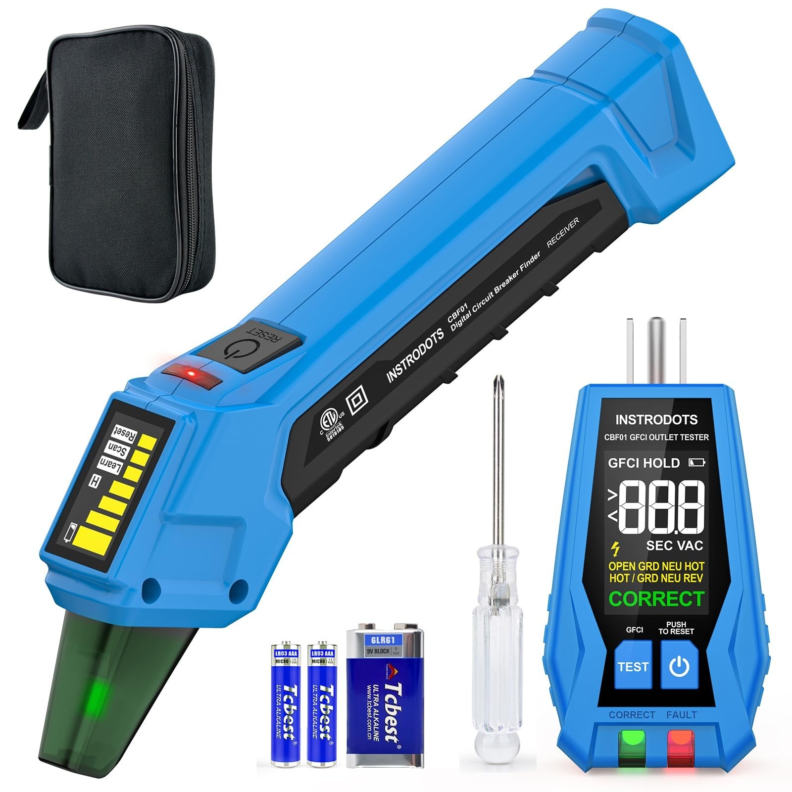 Circuit Breaker Finder, Digital Breaker Finder with GFCI Outlet Tester, AC 90...