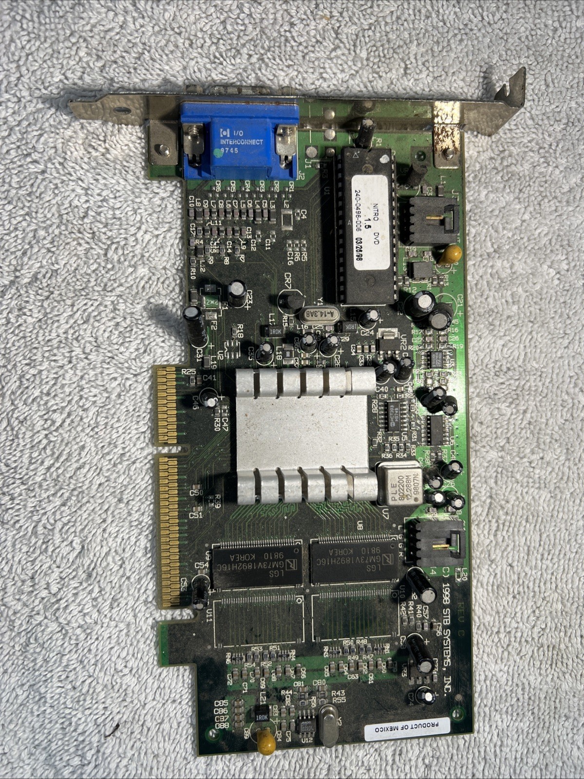 Vintage STB Nitro DVD AGP Video Card 1998  PC Multimedia Accelerator Untested