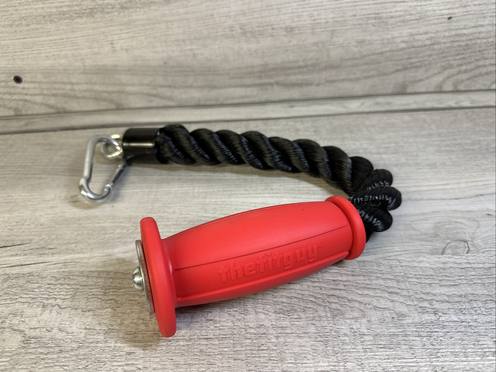 Thefitguy Ergonomic Grip Single Tricep Rope Cable Attachment, 16.5” Length