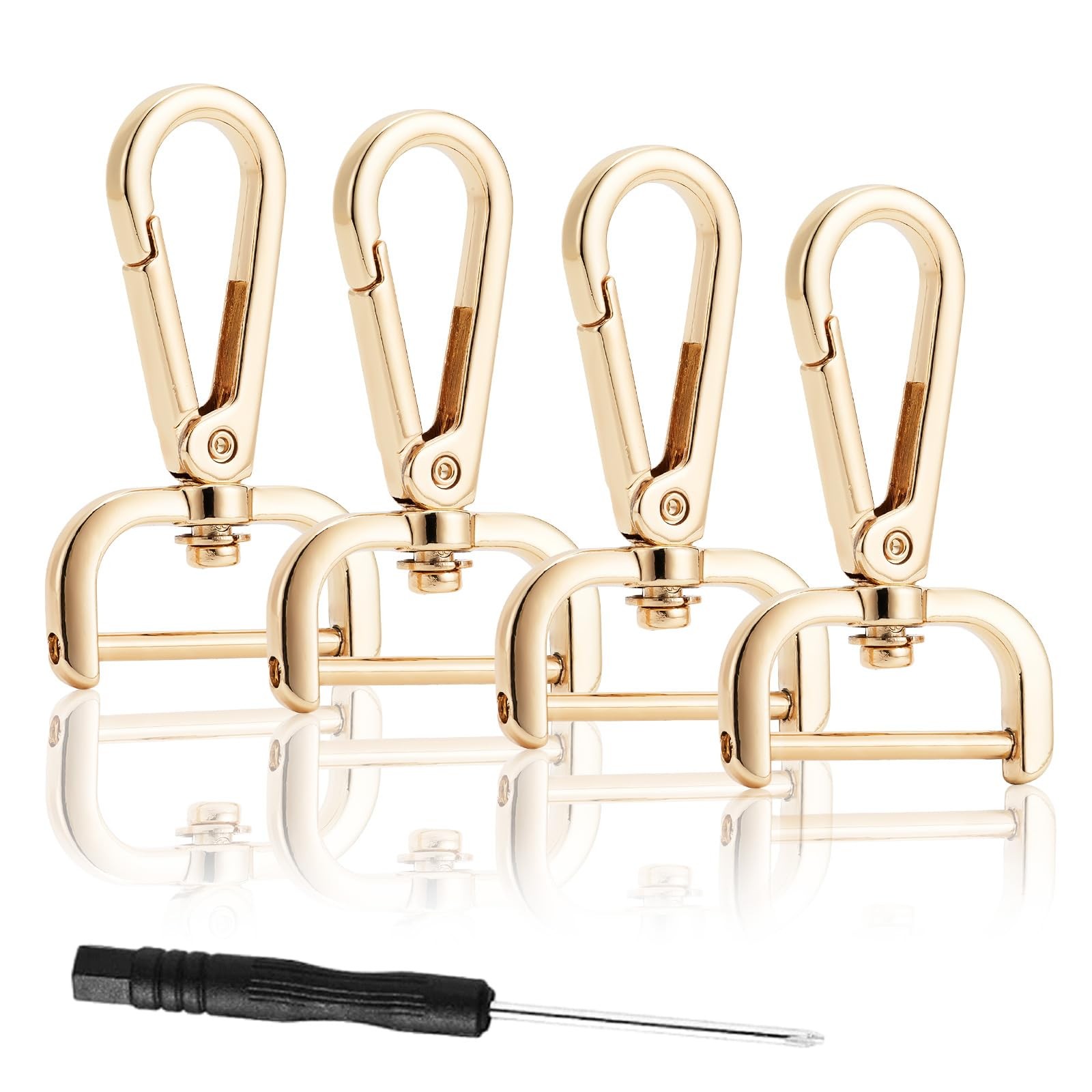 DEVPSISR 4PCS Detachable Snap Hook Swivel Clasp with Screw Bar, Multiple Size...