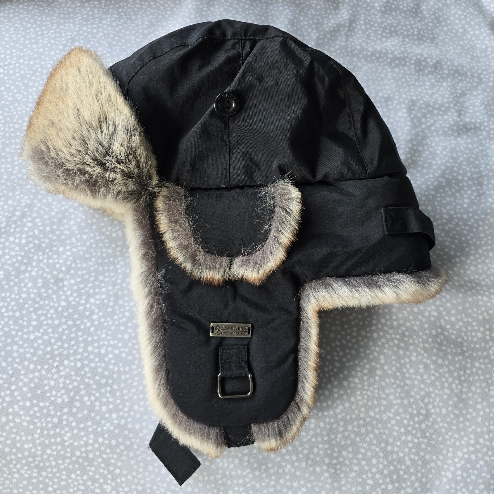 Barts Trapper Kamikaze Hat Faux Fur Winter Black One Size Adult Tried On Only