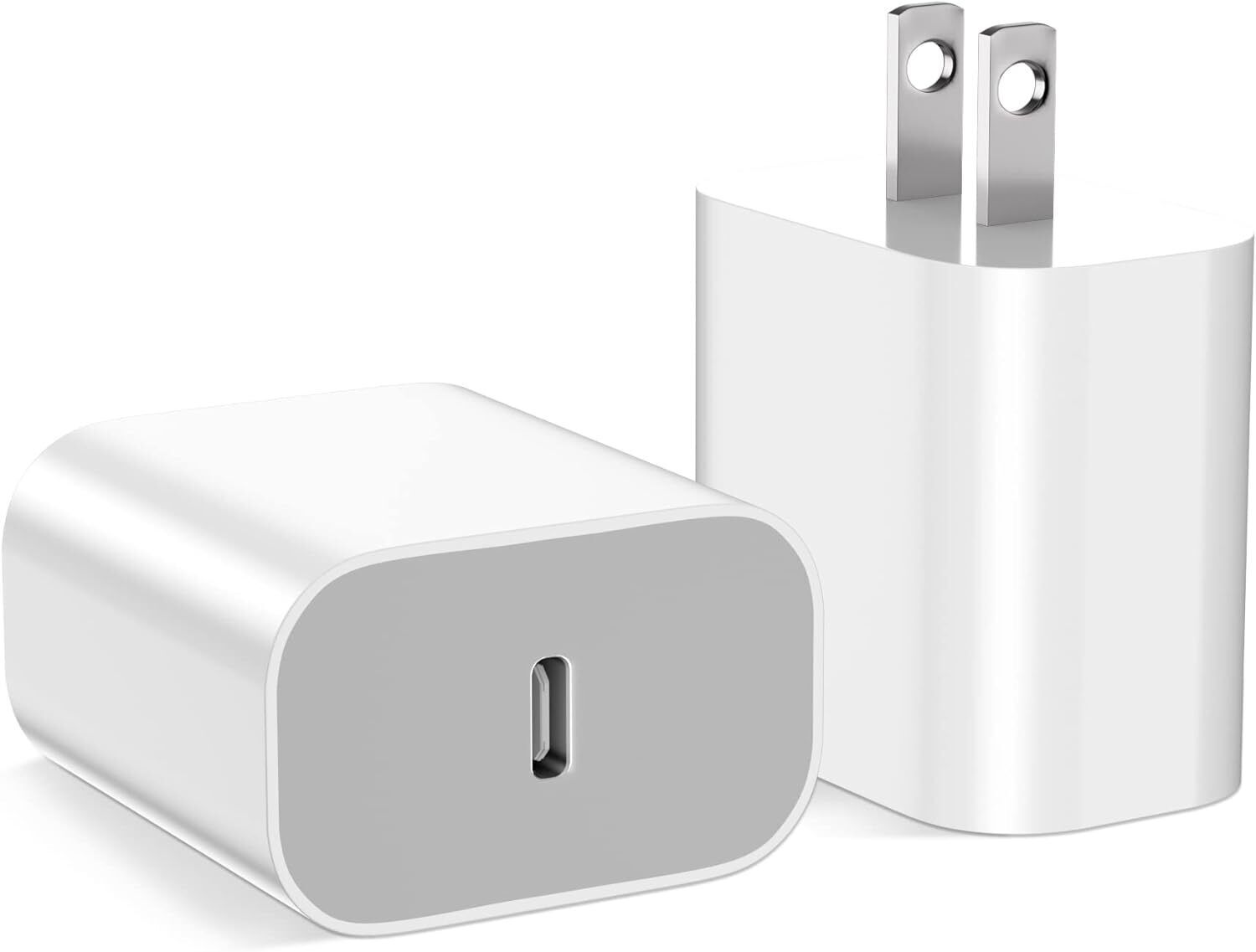 3 PACK USB C iPhone Charger Block, Fast USB C Cube, Wall Charging Power Adapter