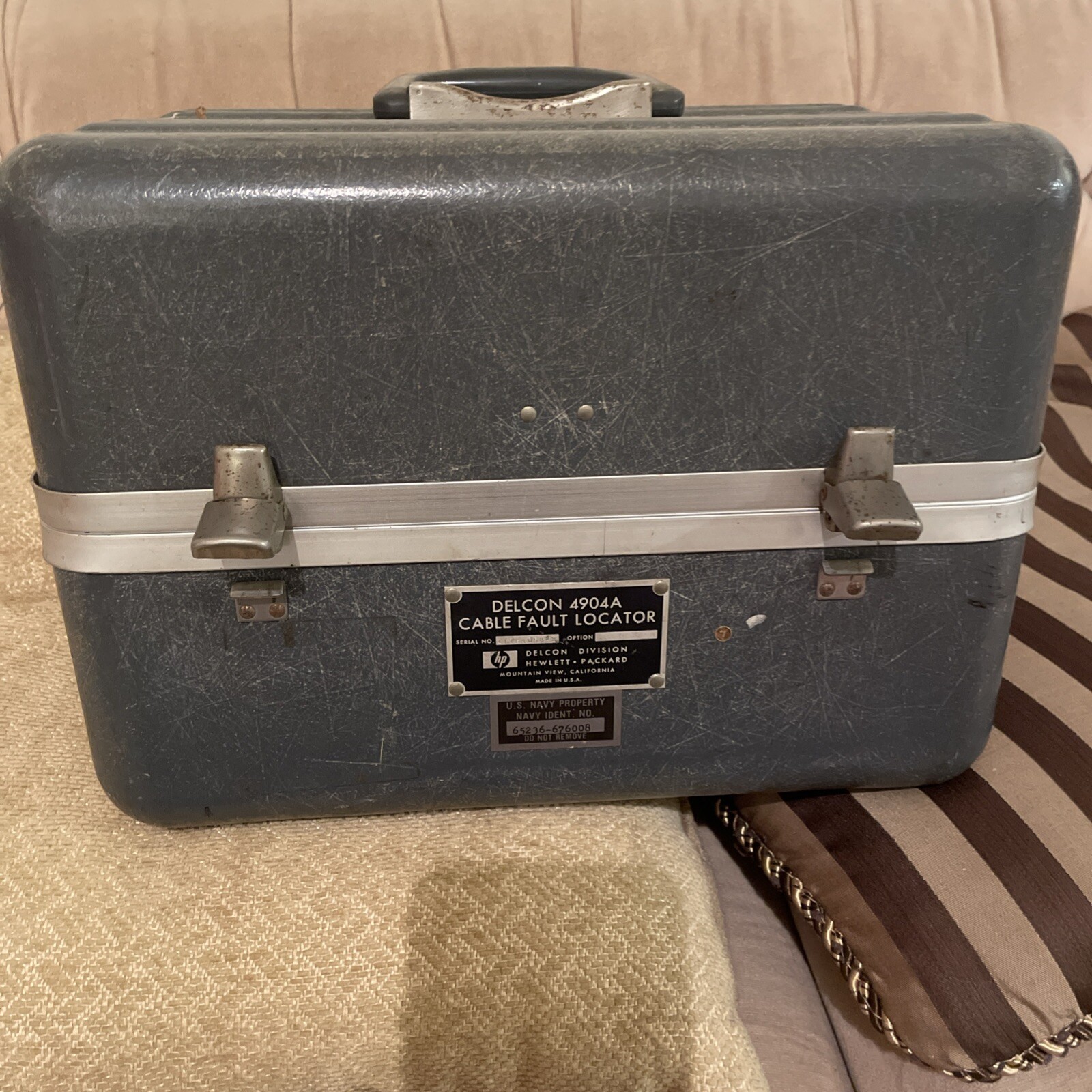 Box Only HP Delcon 4904a cable fault locator Case United States Navy Property