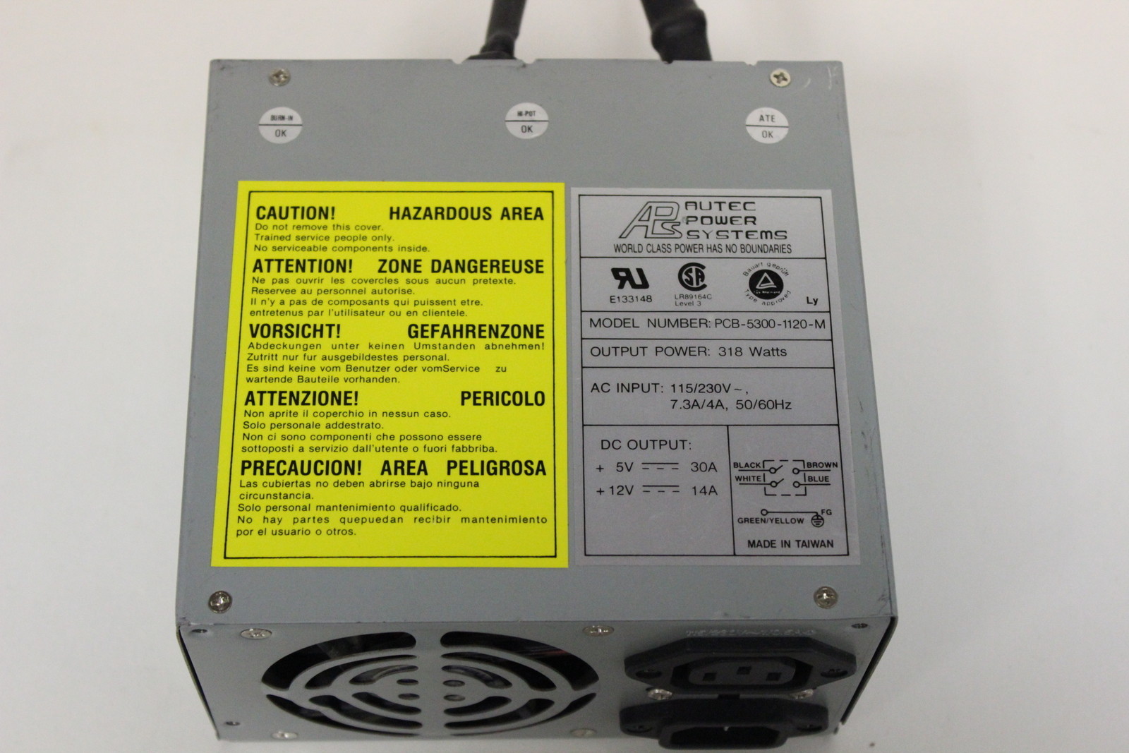 AUTEC POWER SYSTEMS PCB-5300-1120-M 318 WATT POWER SUPPLY WITH WARRANTY