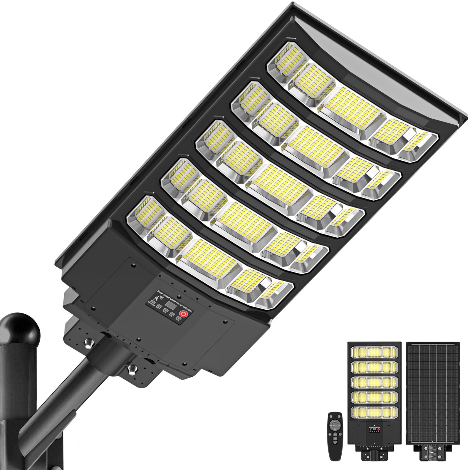 Solar Lights Outdoor 10000W Waterproof Motion Sensor Remote Control OKPRO Street
