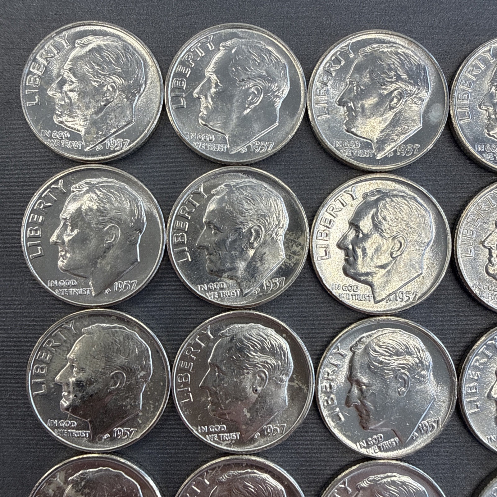 1957 D Roosevelt Silver Dime 50 Coins