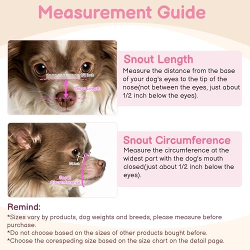 Mesh Dog Muzzle for Short Snout Small Dogs, Adjustable Muzzle for Chihuahua