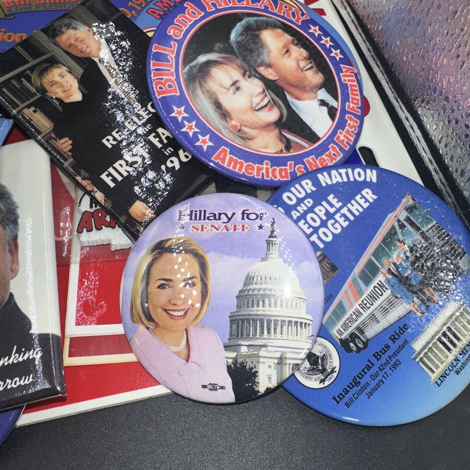 Political Collectibles Buttons Stickers Collection Lot 80’s To 10’s