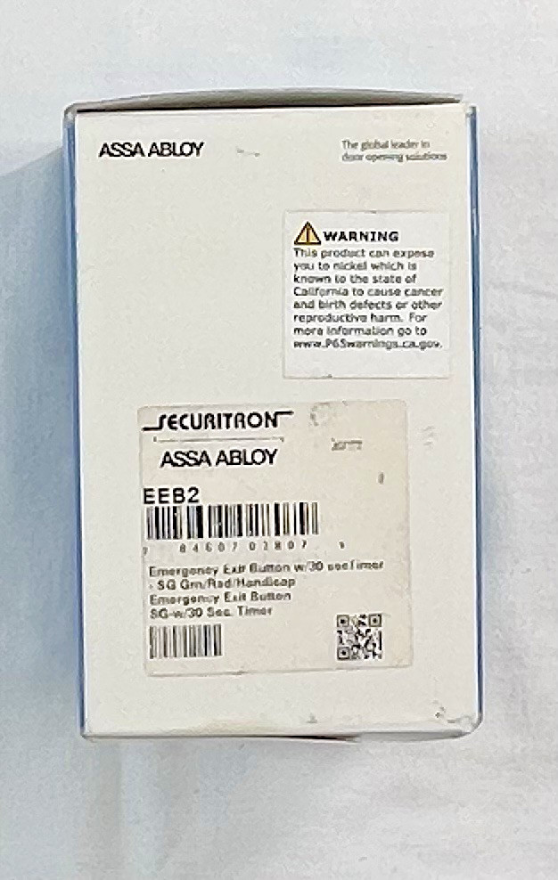SECURITRON EEB2 Exit Button with 30-second timer and Green/Red lenses