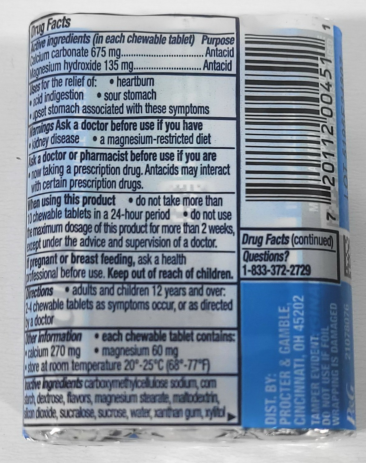 3 Three Roll Pack Rolaids Rolls Original MINT Antacid Chewable Tablets