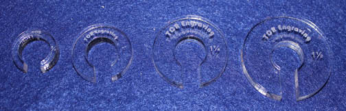 Quilting Template - 4 Piece Offset Set for 1/2" Hopper Foot 1/4" Clear Acrylic