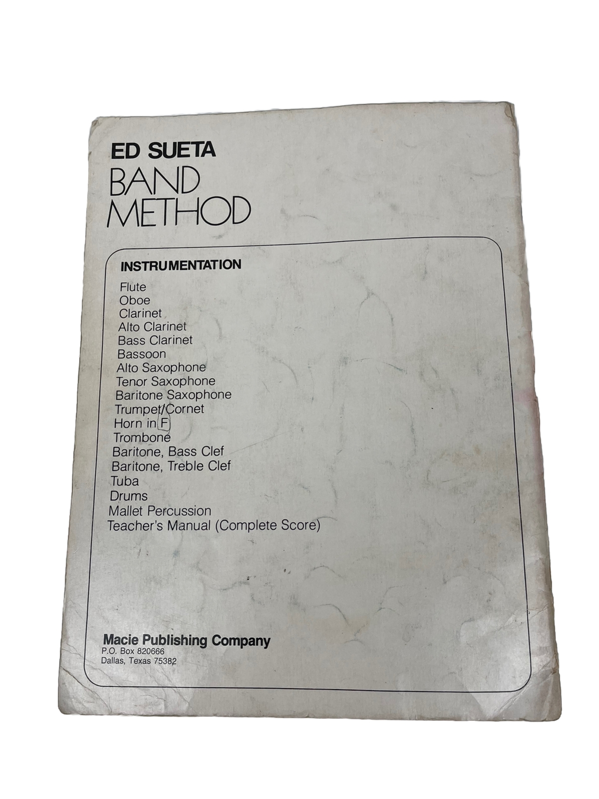 Ed Sueta Band Method Flute Book One~Systematic Method Based on Syllables