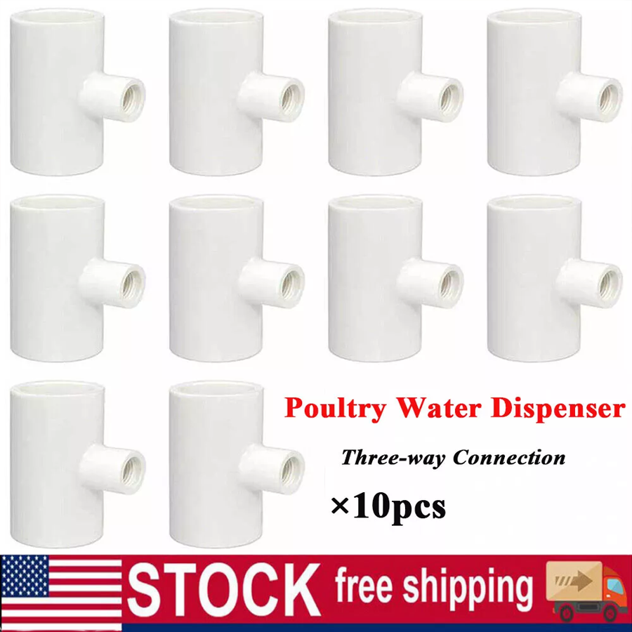 three-way Connector For Chicken Waterer Fully Automatic For Threaded Chicken