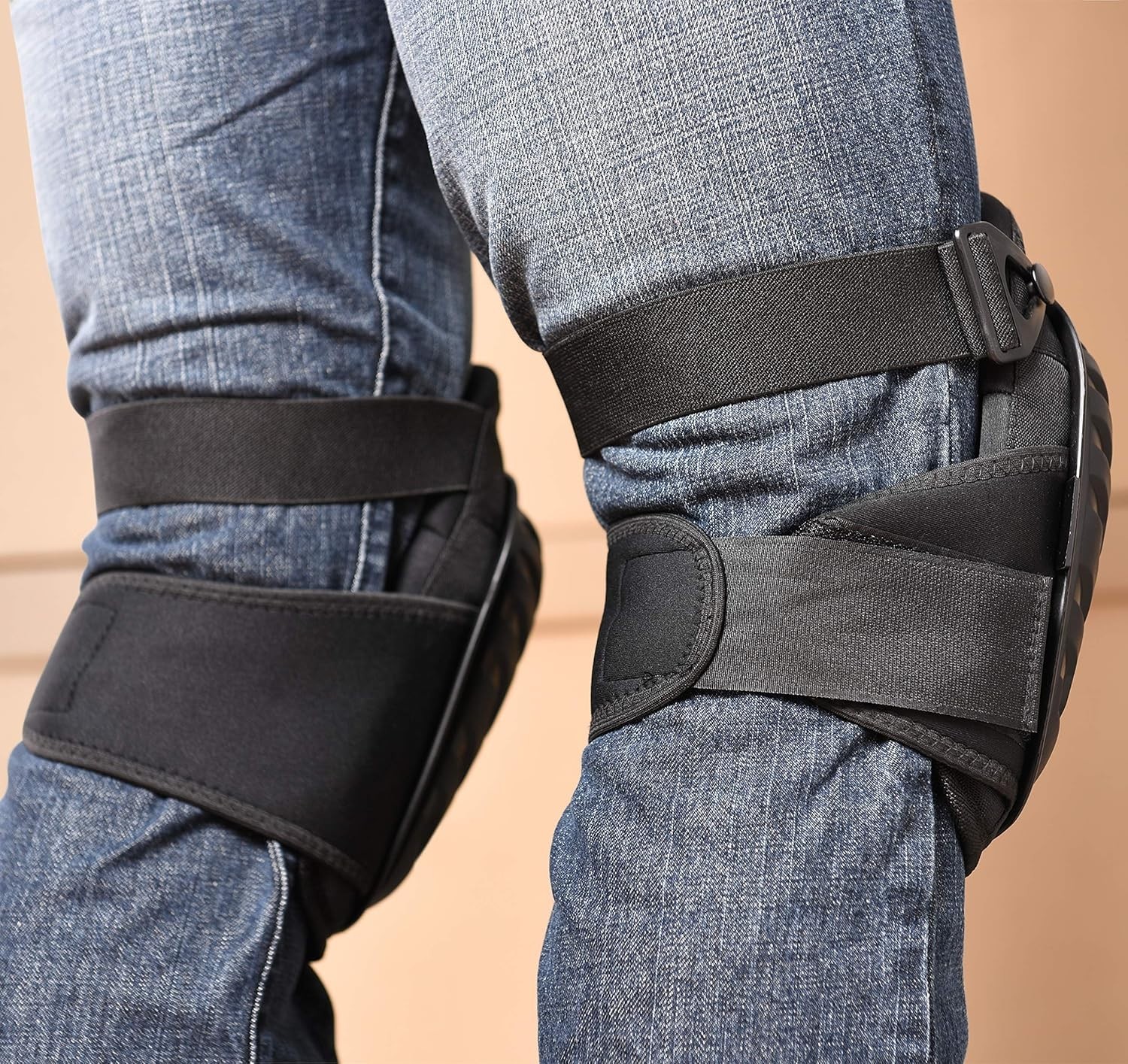 Professional Knee Pads for Work - Heavy Duty Foam Padding Gel Construction Kn...