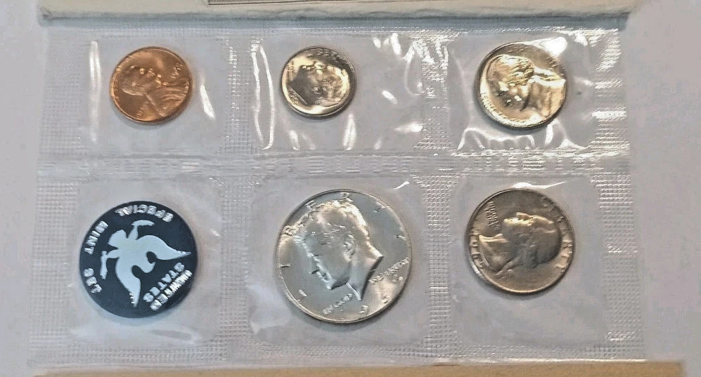 1965 US Special Mint S.S. 5 Coin Set 40% Silver Half Quarter Dime Nickel Penny