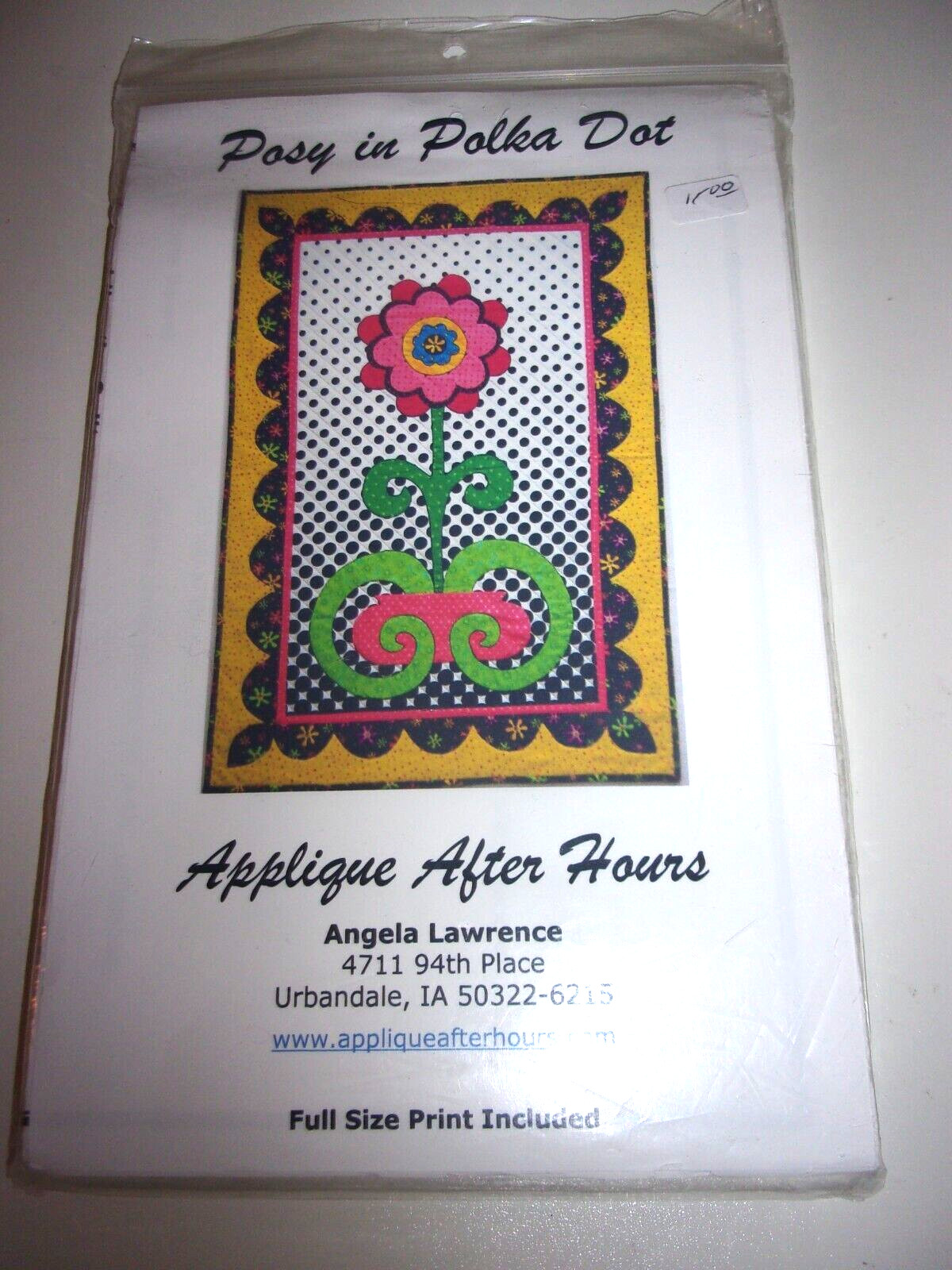 "POSY IN POLKA DOT" QUILT PATTERN BY APPLIQUE AFTER HOURS