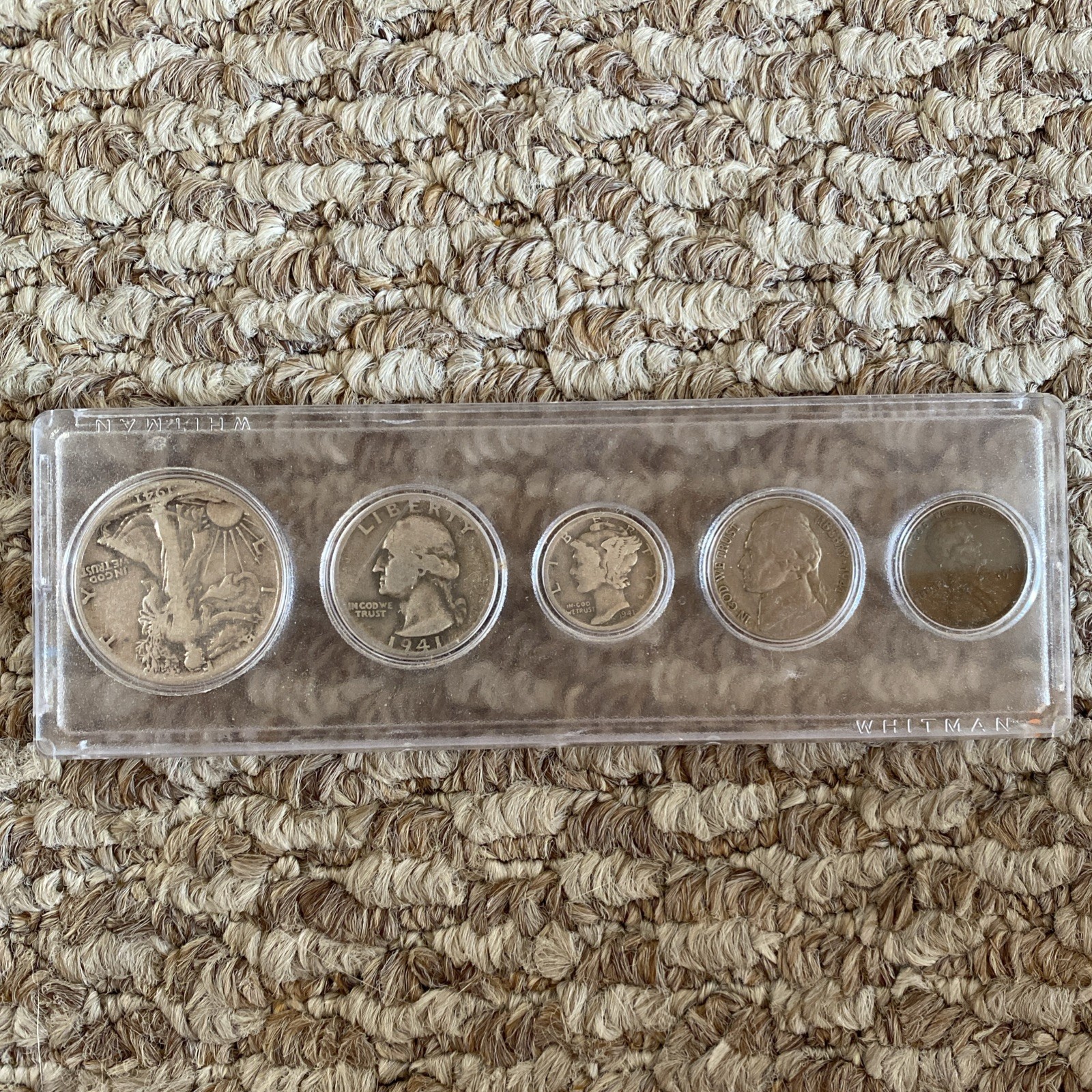 1941 U.S. 5 Coin Set in Acrylic Coin Holder