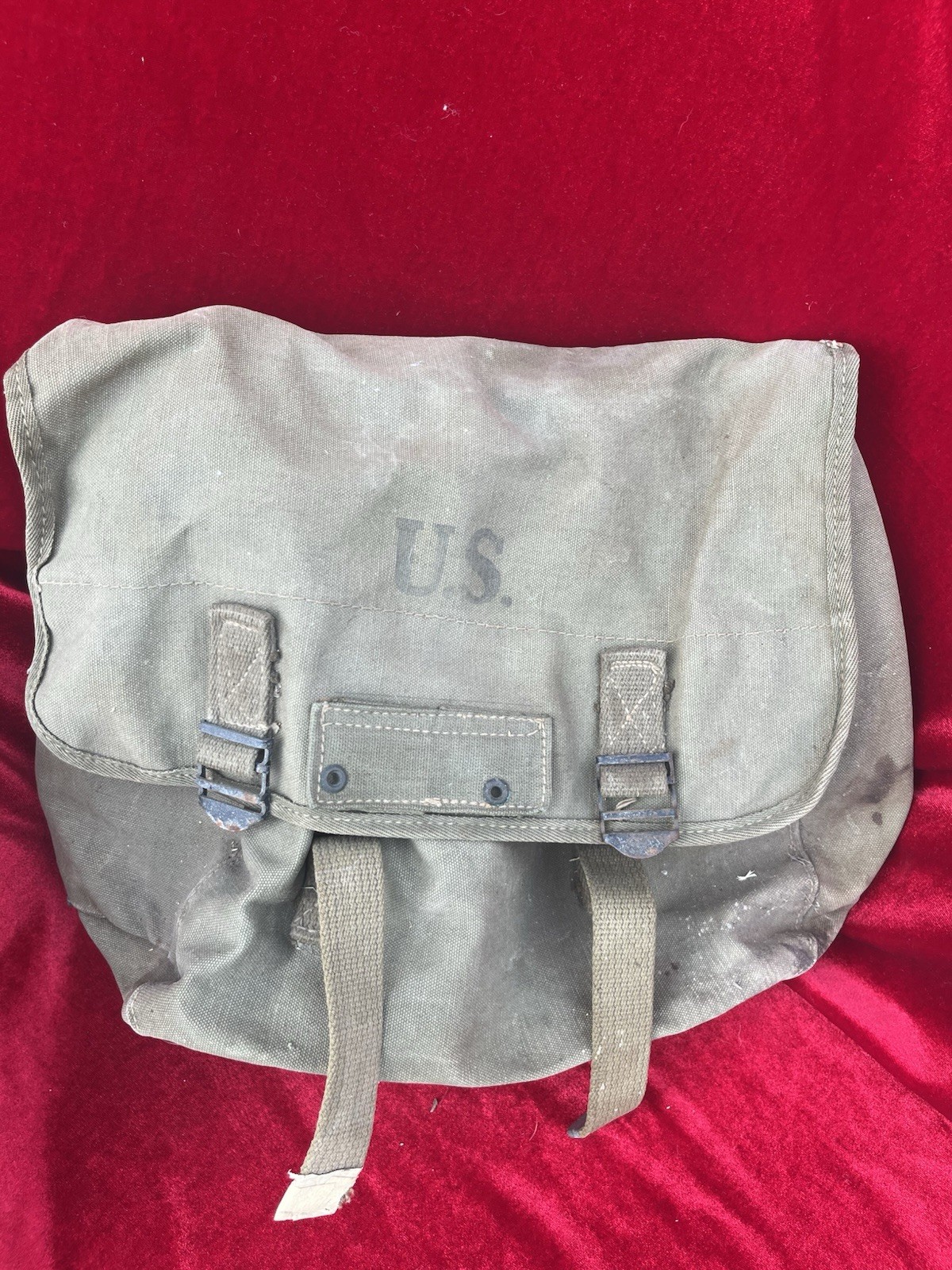 US ARMY MUSETTE BAG | MESSENGER BAG |WW2 Era W W II Duffel Satchel Military