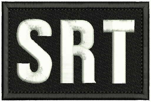 SRT EMBROIDERY PATCH 2 1/2X4'' VELCR@ ON BACK