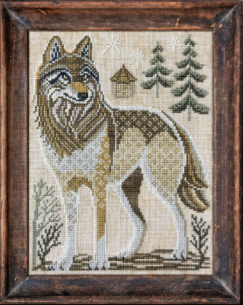 Cottage Garden Cross-Stitch Pattern - A Year in Woods 2-CGS125 The Wolf #1