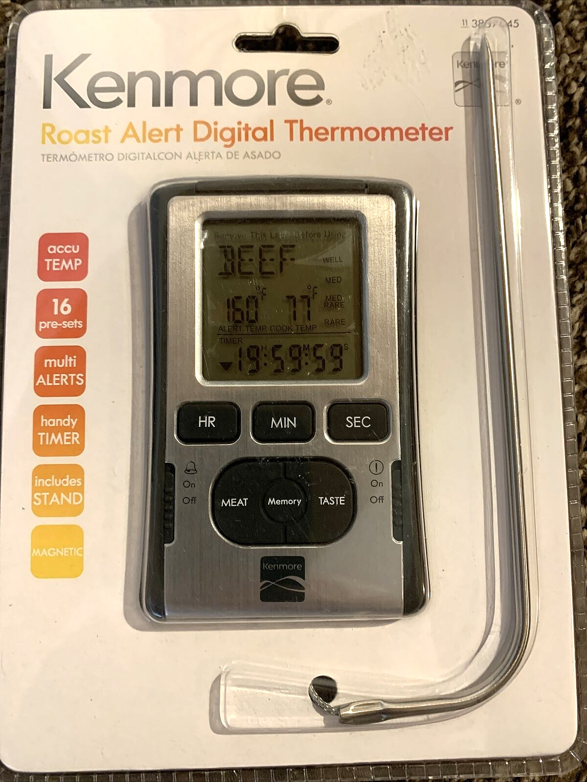 Kenmore Roast Alert Digital Thermometer - 16 Pre-sets - Never Opened
