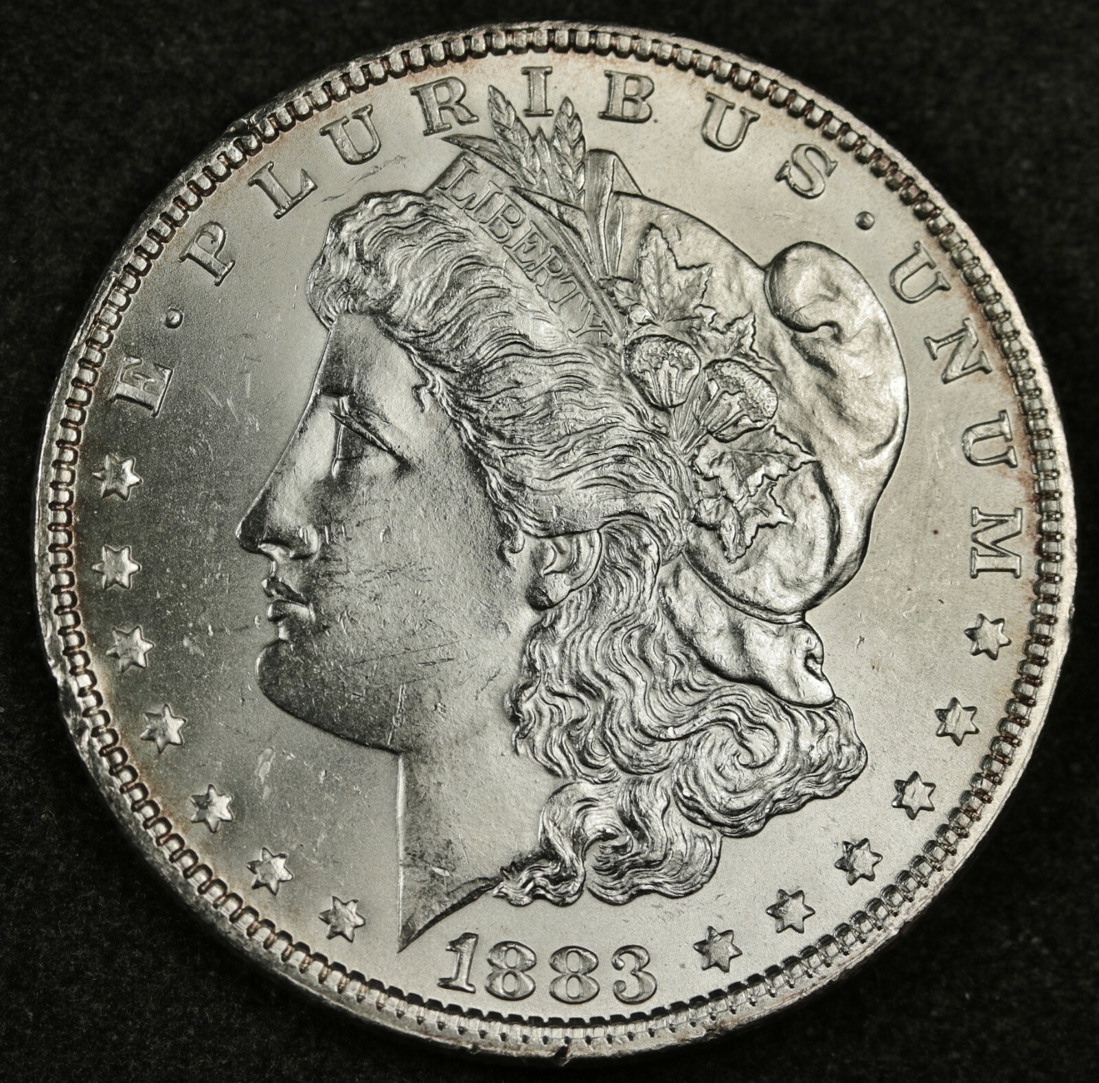 1883 Morgan Silver Dollar.  Original B.U. Inventory H.   142434