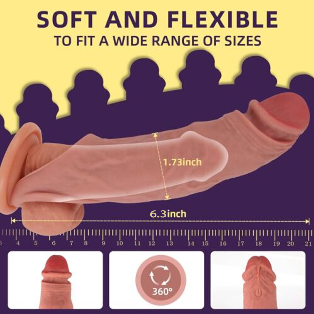 Male Cock Girth Enlarger Enhancer Penis Extension Extender Sheath Sleeve USA