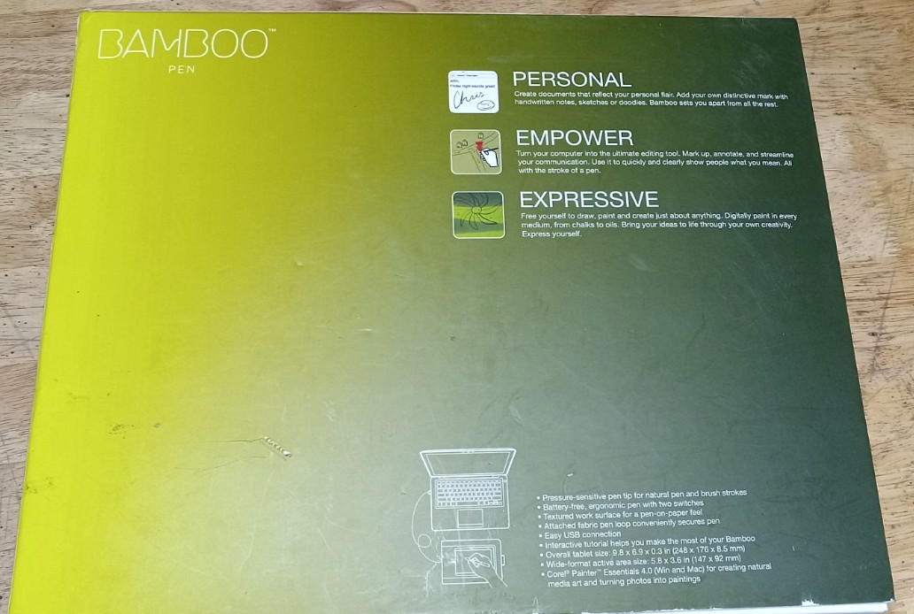 WACOM Bamboo Pen CTL-460 Drawing Digital USB Tablet