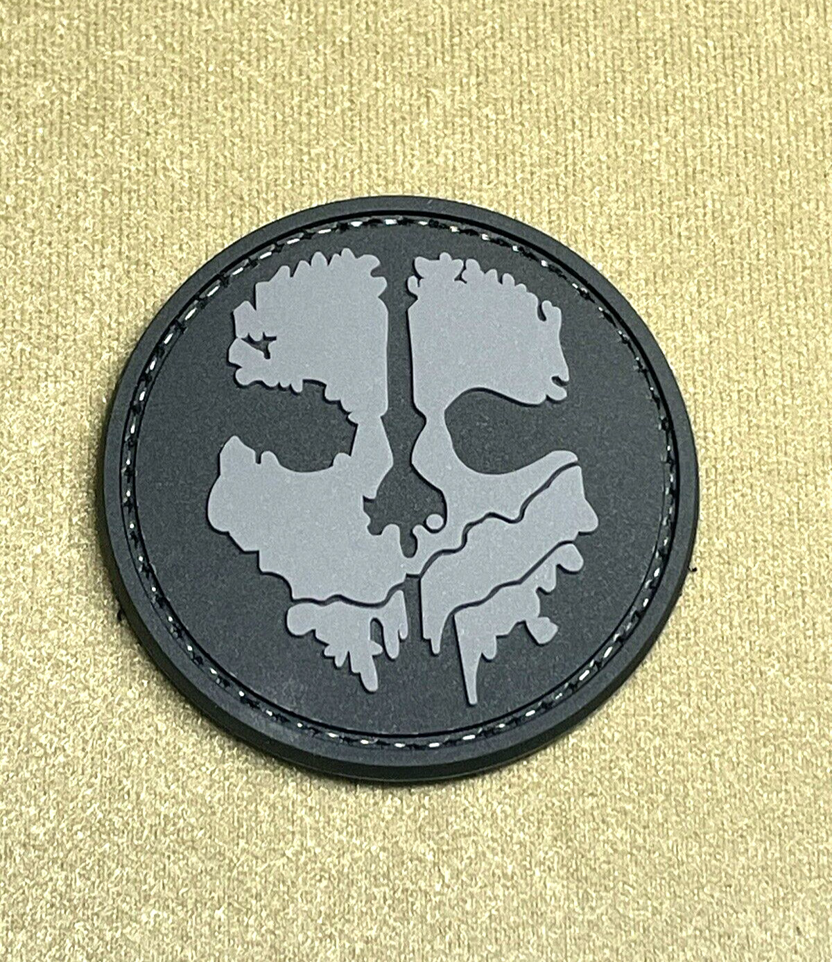 PVC Tactical Patch - Grey Ghost Skull Call of Duty Patch - Morale Gun Patch
