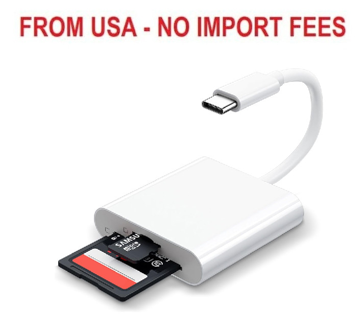 USB C SD Card Reader for iPhone 15 16/iPad/MacBook/Mac, USB-C Type C SD Reader S
