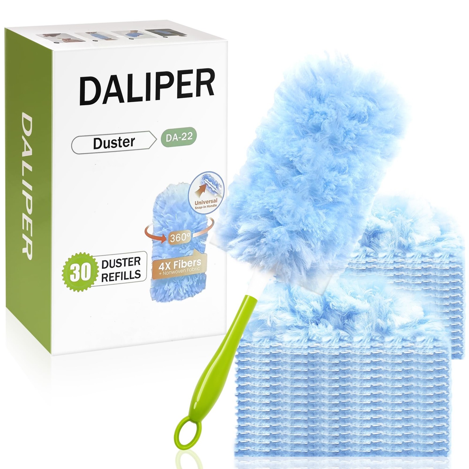 Heavy Duty Duster Refills Compatible with Swiffer, Duster Kit with 30 PCS Ref...