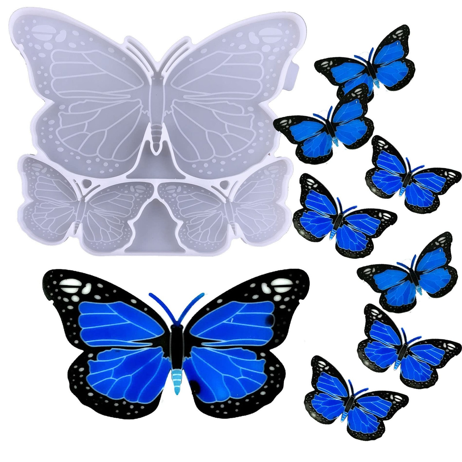 Butterfly Silicone Resin Mold Shaped Epoxy Casting White