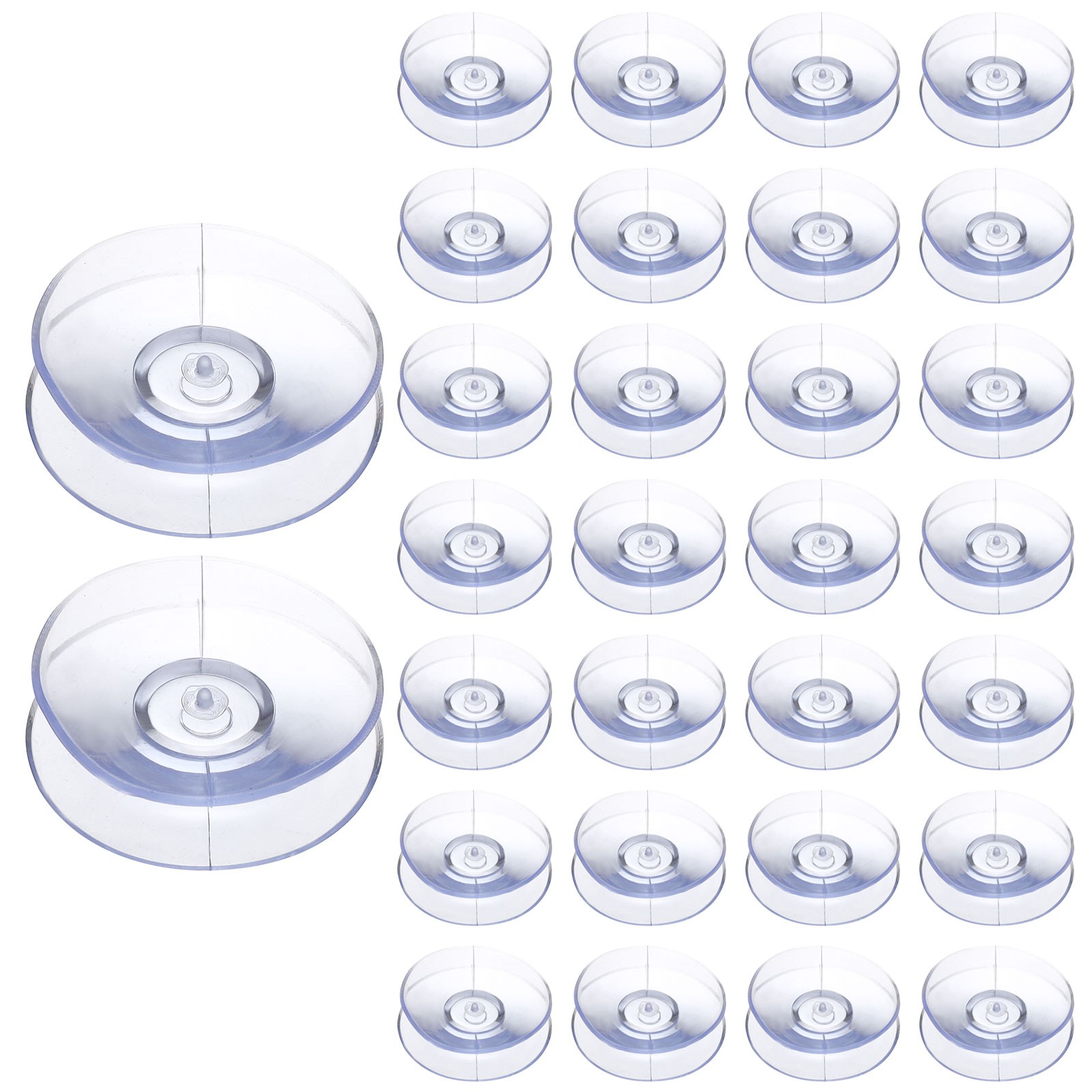 30 Pack Double Sided Suction Cups, 1.4 Inch Glass Table Spacers Sucker Pads