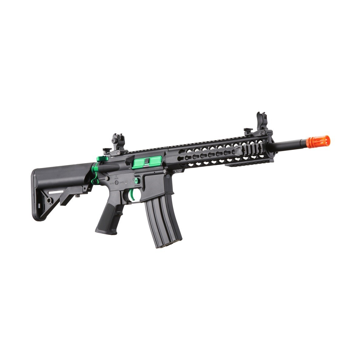 Lancer Tactical Gen 2 10" Keymod Tactical Airsoft AEG Carbine Rifle in Green