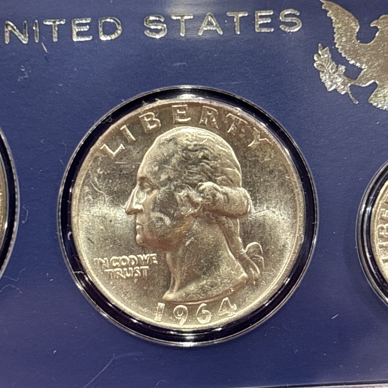 1964–P US MINT COIN SET 90% SILVER UNCIRCULATED, CASE + Box may differ slightly