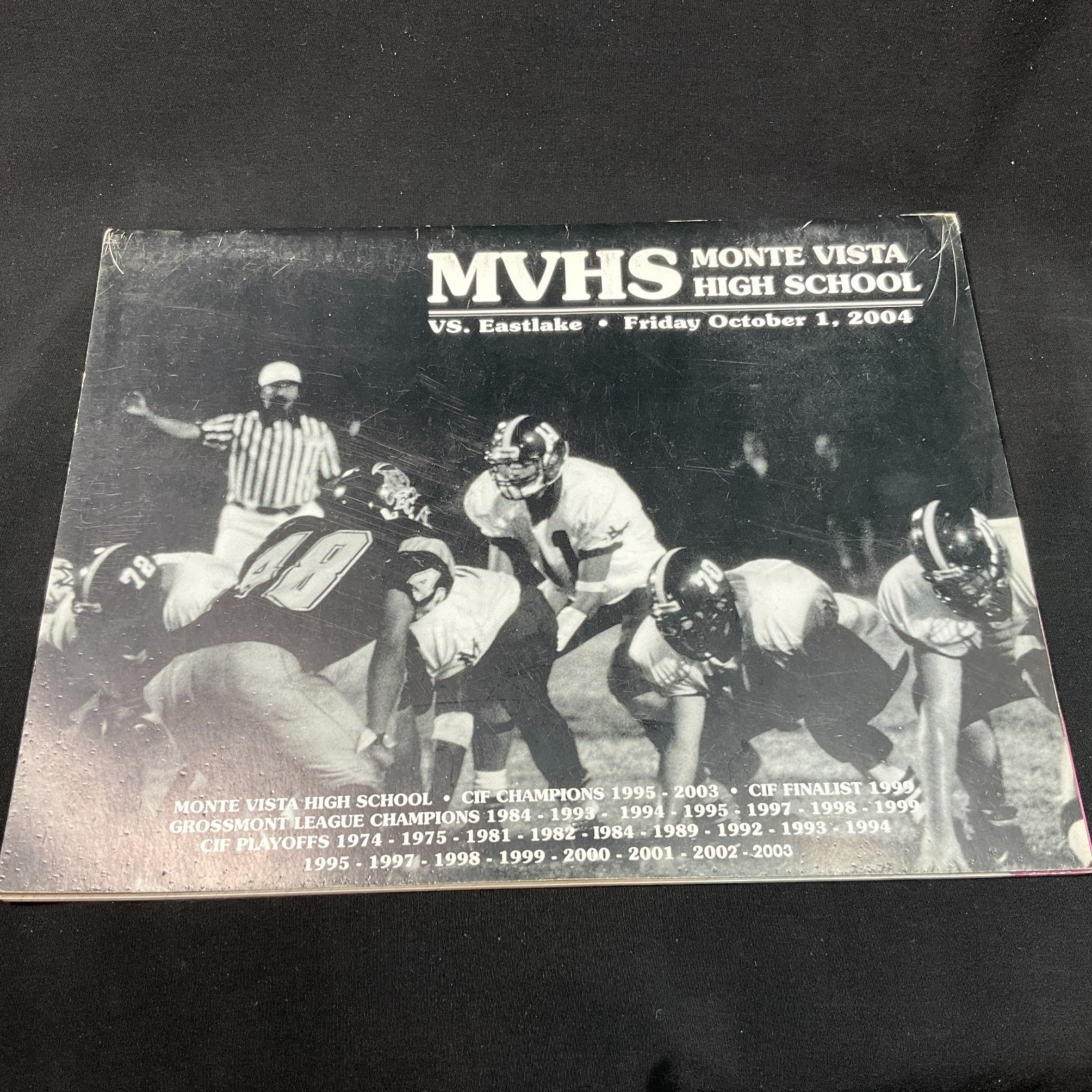 Monte Vista High School v Patric Henry Football Game Program Oct 1, 2004 SD, CA