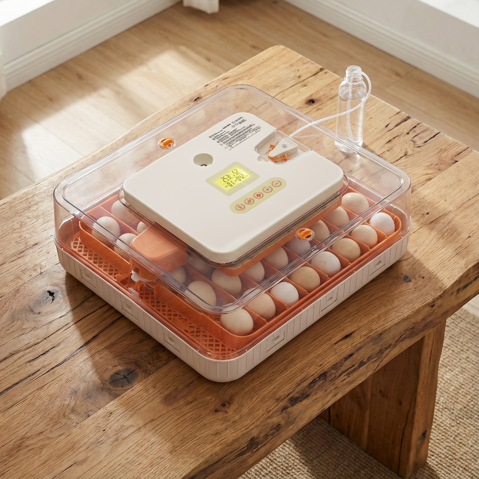 56-Egg Automatic Incubator Auto Temp Humidity LED Egg Candler US Plug 110V