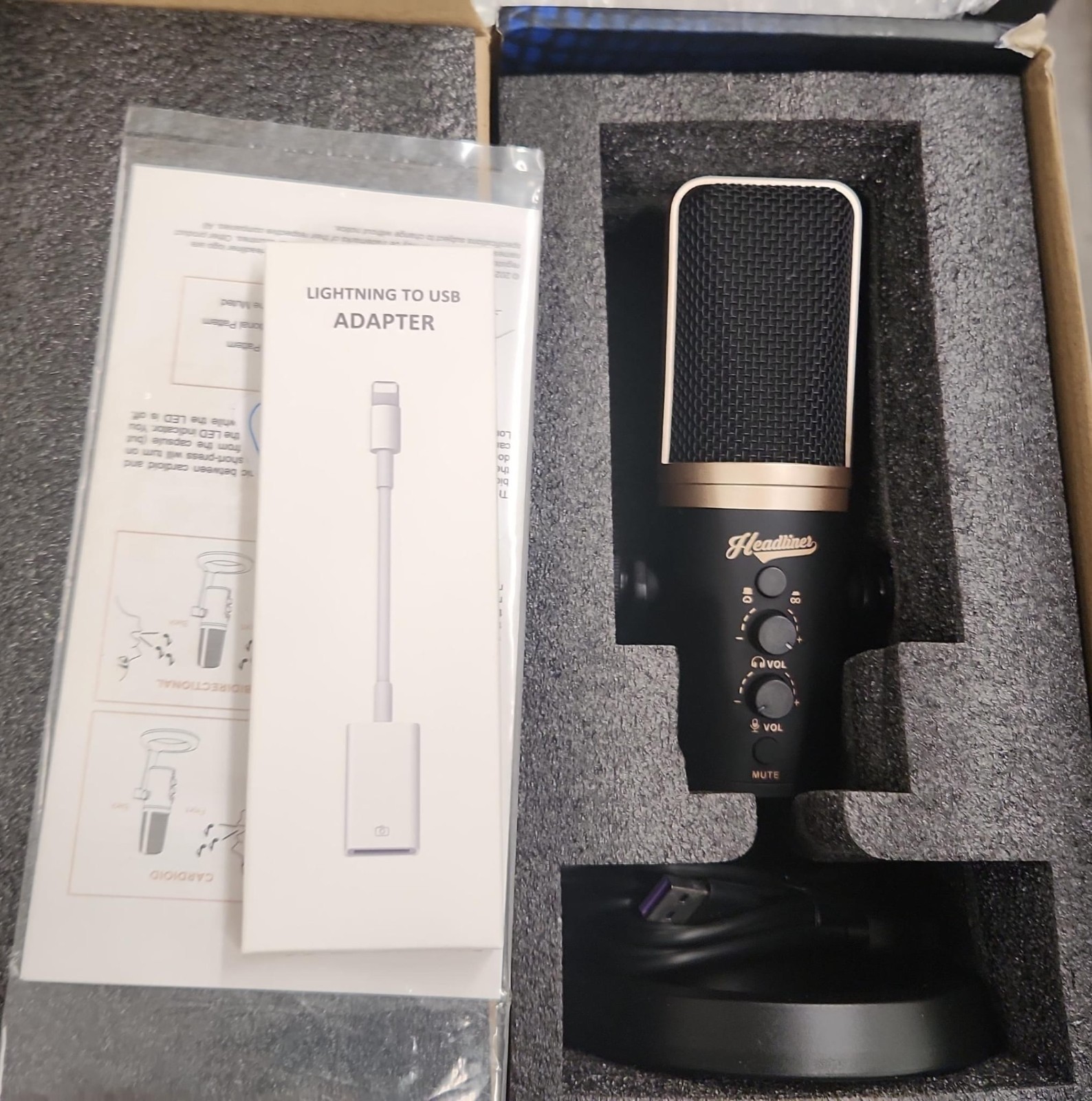 Headliner HL90510 Roxy Stereo USB Condenser Microphone Open box