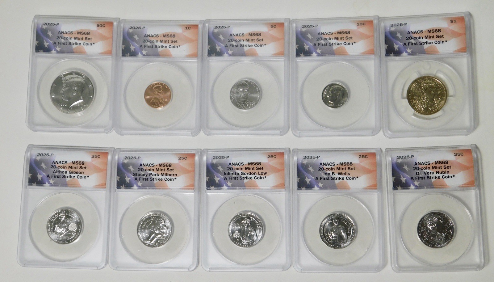 2025-P& D U.S. Mint Set "Advance Release" ANACS MS-68 (20 Coins)